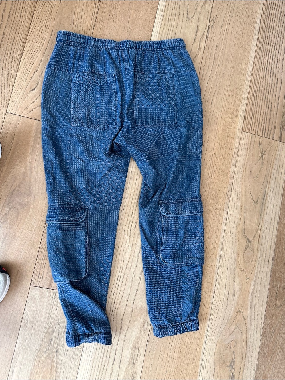 Johnny Was Sana Denim Pull-On Pant embroidered cargo jogger pants